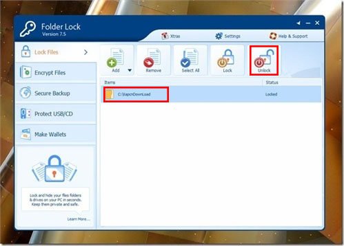 Cách đặt mật khẩu cho folder bằng phần Folder Lock